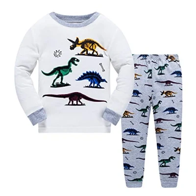 Image de Garçons Plus âgés Pyjamas Dinosaure Noël vêtements de Nuit à Manches Longues PJ Ensembles Pyjama pour Les Enfants en Bas âge 7 8 Ans 8T Action grâces Cadeaux