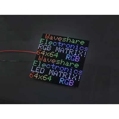 Image de Coolwell Flexible RGB LED Matrix Panel Full Color 64x64 for Raspberry Pi 4B+ 4B 3B+ 3B 2B+ Zero W WH Pico ESP32 Ardui 3mm Pitch Adjustable Brightness and Bendable PCB