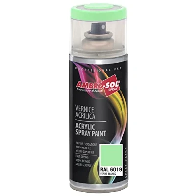 Image de Ambro Sol V4006001 Vernis Peinture Acrylique Multi Usage, Brillante pour Intérieur et Extérieur, Adapté a Tous Type de Matériau, Aérosol En Fer Blanc Recyclable 400 ml, Vert Emeraude