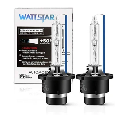 Image de Wattstar Ampoules Lampe de phare au xénon HID D2S voiture, 35W 4300K 12V Xenarc Décharge Gazeuse Voiture Luminosité Brillante(lot 2)