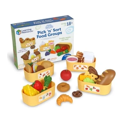 Image de Learning Resources New Sprouts Groupes Trier, marchands, d&#039;accessoires de Cuisine, Jeu d&#039;aliments pour Tout Petits, dès 18 Mois, LER9755, Taille Unique