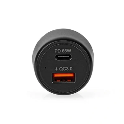 Image de Chargeur de voiture NEDIS CCPD65W100BK 65W USB A / C Charge rapide