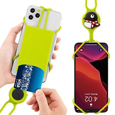 Image de Laniere Tour de Cou Telephone Portable en Silicone, Cordon Collier Taille Universelle pour Smartphone iPhone 11 Pro Max XR XS X 8 7 Plus Samsung Galaxy S10 S9 S8 Note 9 Pixel Huawei Miao Chat