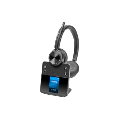 Image de Poly Savi 7420 Office 7400 Series Casque on Ear DECT/Bluetooth sans Fil Réduction Active du Bruit Noir Certifié pour Microsoft Teams