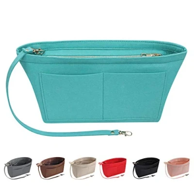 Image de Soyizom Feutre Sac à Main Organisateur insérer organisateurs Multi Poches fourre Tout en pour Femmes(Vert,Grand)