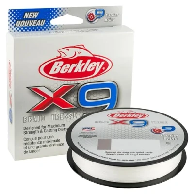 Image de Berkley X9, Fil de Pêche, Tresse 9 Brins pour la Pêche en Mer et Eau Douce, plus Résistante Très Souple, aux Carnassiers, Long lancer