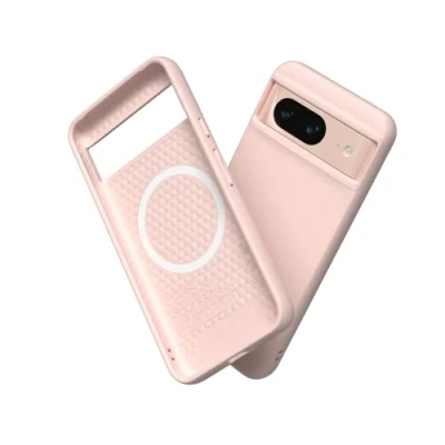 Image de RhinoShield Coque Compatible avec [Pixel 8] SolidSuit Magsafe Fine Technologie d&#039;absorption des Chocs et Finition Premium Mate Rose Poudré