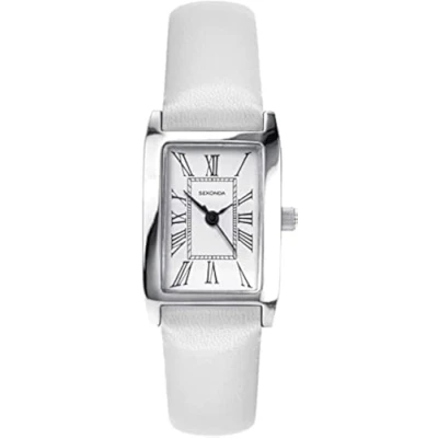 Image de Sekonda Montre à quartz classique pour femme avec cadran blanc, affichage analogique et bracelet blanc 40340, Sangle