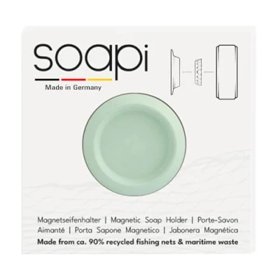 Image de Soapi Porte Savon Flottant magnétique Menthe à Coller au Mur Durable sans percer