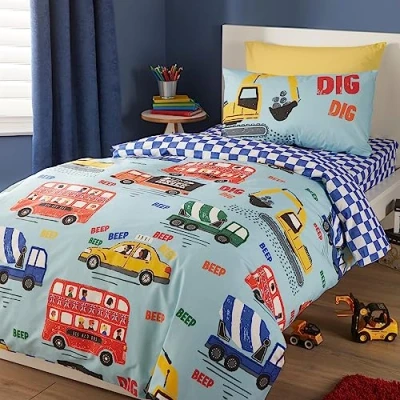 Image de Bedlam on The Move Parure de Lit Facile d&#039;entretien Double en Bleu