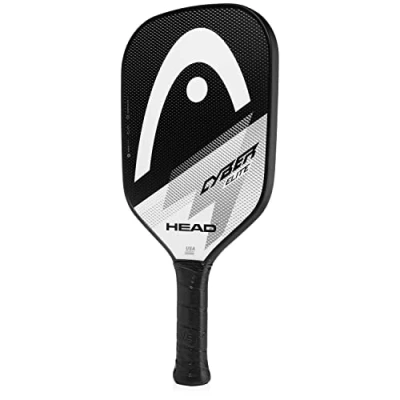 Image de HEAD Cyber Elite Raquette de Pickleball, Surface en Fibre Verre, Couleur Noir/Blanc, Niveau débutant à intermédiaire, 408 x 199 mm