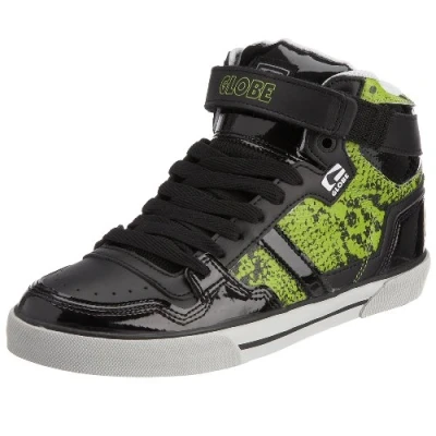Image de Globe Superfly Vulcan Chaussures de Skateboard pour Homme, Noir Citron Vert Serpent 10540, 42 EU
