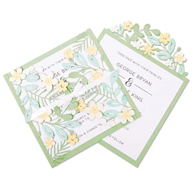 Image de Sizzix Matrice de découpe Thinlits Set 9pcs 664395 Bordures Florales #2, Multicolore, Taille unique