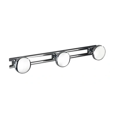 Image de WENKO 22752100 Barre de 3 patères, Basic, Acier Inoxydable, Brillant, 42 x 6 cm