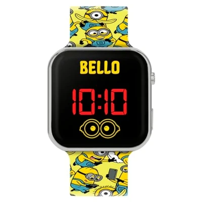 Image de Accutime Minions DMF4106 Montre numérique LED pour enfant avec bracelet jaune, Moderne