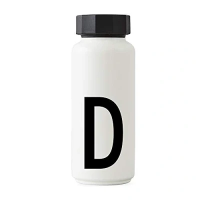 Image de Design Letters Bouteille Isotherme Gourde 500ml d&#039;eau sans BPA Inox Reutilisable Chaud de 12 hrs Froid Jusqu’à 24 Sport pour Enfant, femme, Voyage Blanc