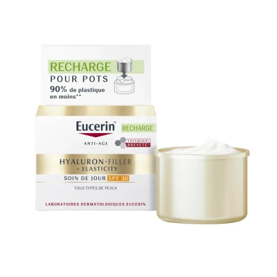 Image de Eucerin Hyaluron Filler + Elasticity Crème de Jour SPF 30 Recharge 50 ml