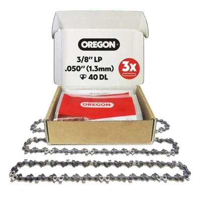 Image de Oregon Lot de 3 Chaînes d&#039;Élagueuse sur Perche pour Guide Chaîne 10&quot; (25 cm), 40 Maillons d&#039;Entraînement, Faible Rebond, Compatibles avec Black &amp; Decker, Ryobi, Ferrex, Primaster et autres