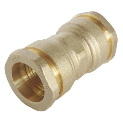Image de SOMATHERM FOR YOU, Raccord laiton manchon égal SUMO pour tube PE Ø25 mm Longueur 60 mm, pression 20 bars, température 10 à +80C, joint EPDM, norme ACS, garantie 5 ans