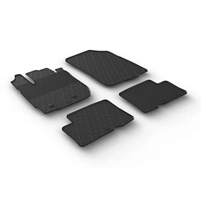Image de Gledring 0178 Ensemble de tapis sol Caoutchouc avant et arrière 4 noir 750mm 550mm DACIA: Duster SUV