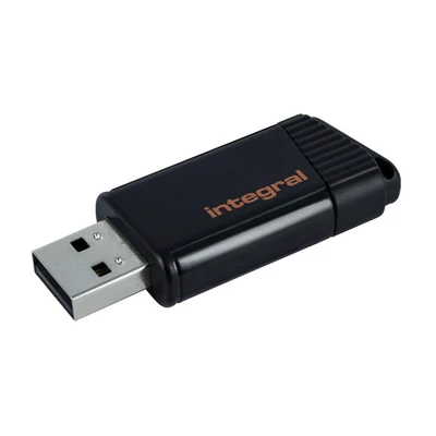 Image de Integral Clé 32 Go Pulse USB 2.0 Protection intégrée Ouverture/Fermeture Slide Orange Fluo