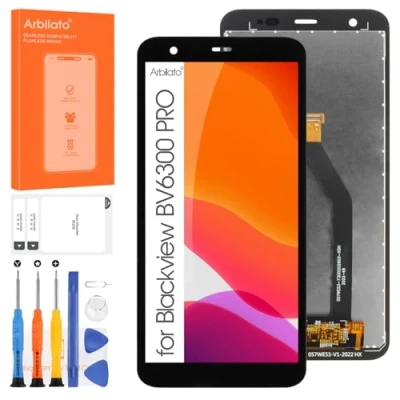 Image de Arbilato Écran LCD pour Blackview BV6300 Pro Ecran Tactile Vitre Remplacement Numériseur Assemblé avec Outils (5,7&quot;, Noir)
