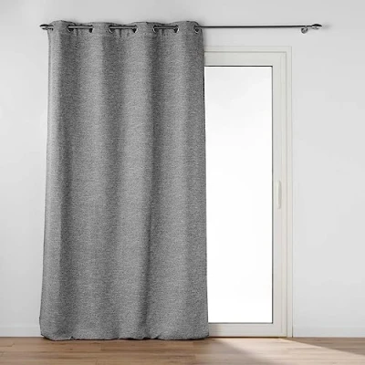 Image de douceur d&#039;intérieur, Rideau à Oeillets (140 x 240 cm) Dusky Anthracite, Occultant Jacquard