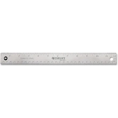 Image de Westcott 30,5 cm Bureau Règle en acier inoxydable avec base liège antidérapant