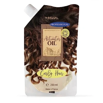 Image de Curly Activateur Huile Cheveux Bouclés et Ondulés. Traitement Anti Frisottis, Hydratant Definisseur. Boucles Elastiques. Frizz Coiffante 250 ml