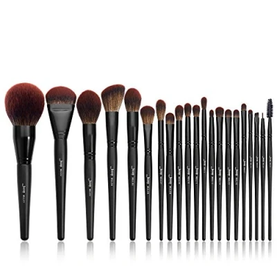 Image de Jessup pinceaux de maquillage Phantom Black 21 pièces pinceau fond teint poudre correcteur fard à paupières cheveux synthétiques