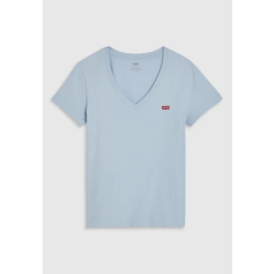 Image de Levi&#039;s Perfect V NECK Tshirt imprimé, Femme, Taille: XS, Skyway