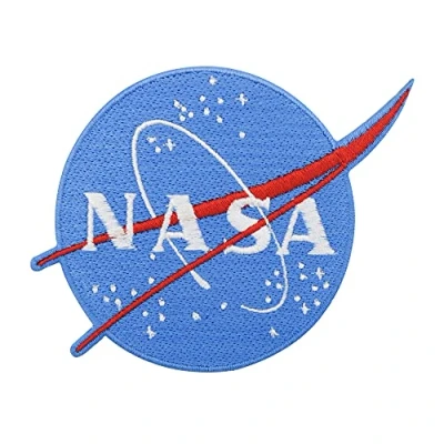 Image de Finally Home Patch original Nasa Logo À repasser Motif astronaute coudre ou à planètes, bleu/rouge