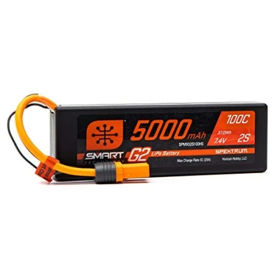 Image de Spektrum 7,4 V 5000 mAh 2S 100 C Smart G2 Hardcase Batterie LiPo : IC5, SPMX52S100H5