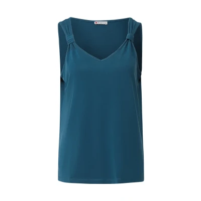 Image de Street One 3227285 Haut Aspect Soie avec nœud, Bleu Marine, 36 Femmes