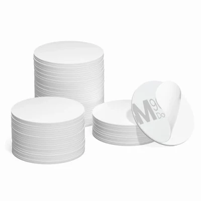 Image de Lot de 30 cartes NFC programmables 215 en PVC NTAG215 avec dos adhésif rond 25 mm, 504 octets mémoire pour iPhone Android et tous les appareils compatibles