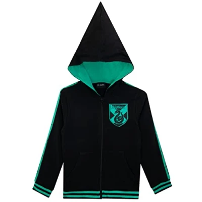 Image de Harry Potter Slytherin Sweat à Capuche avec Pointue Noir 8 9 Ans