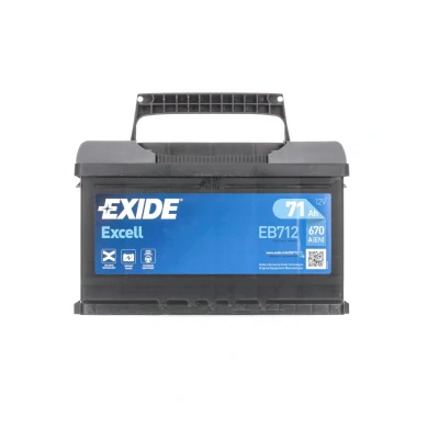 Image de EXIDE EXCELL EB712 Batterie de démarrage 12V 71Ah 670A B13 FORD: Transit Custom V362 Van, Focus Mk1 3/5 portes, C Max, OPEL: Combo D Tour