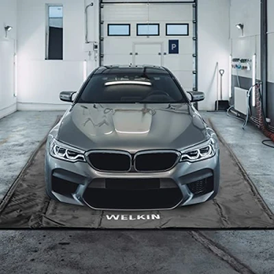 Image de WELKIN tapis de confinement (2,4 x 6,1 m), sol antidérapant pour garage Protection imperméable et robuste contre la neige, pluie boue voitures