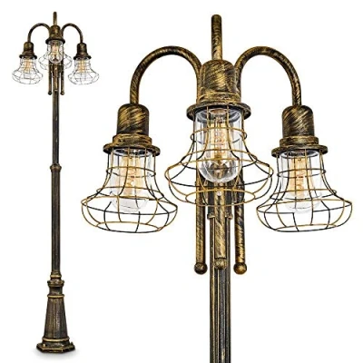 Image de Lampadaire extérieur Borkan procurant un éclairage optimal dans votre jardin Réverbère se distinguant par son design original et moderne, ampoule(s) non incluse(s)