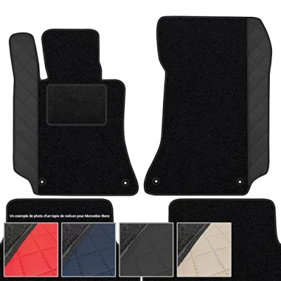 Image de Tapis de Voiture en Moquette 3 pièces Sol antidérapant pour Automobile Un Design Accrocheur Adapte pour: Mercedes Benz Vito III W447 Depuis 2015 Noir