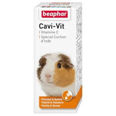 Image de BEAPHAR Cavi Vit Vitamine C sous forme liquide pour Rongeurs Spécial Cochon d&#039;Inde Vitalité et bien être Tonique multivitaminé Bénéfique système immunitaire, dents os 50 ml
