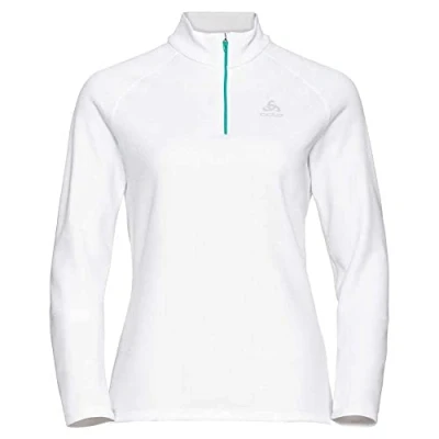 Image de Odlo Femme Midlayer 1/2 Zip Besso Tricot, Blanc, M EU