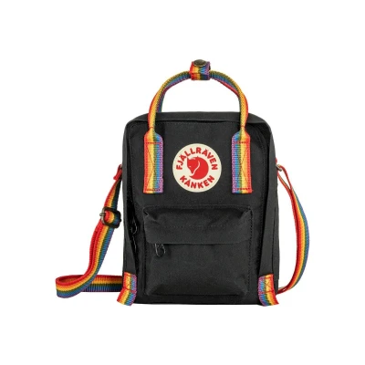 Image de Fjällräven Kanken rainbow Sling Unisex Sac à dos blackrainbow pattern, Taille: One Size, Black pattern