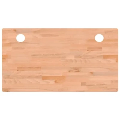 Image de vidaXL Dessus de Bureau, Plateau Table d&#039;Étude avec Coins Arrondis, Remplacement, 110x60x2,5 cm Bois Massif Hêtre