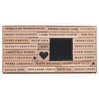 Image de Stempelset Merry Christmas, Serif FSC 100%, 26 Stempel