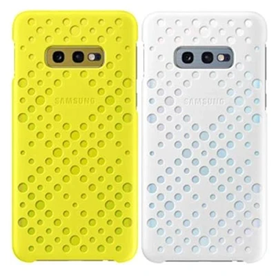 Image de Coques rigides perforées blanche et jaune EF XG970CW Samsung pour Galaxy S10e Neuf
