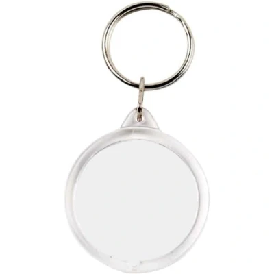 Image de Porte clés en plastique transparent avec fenêtre pour un dessin, une photo, etc. réf 51270