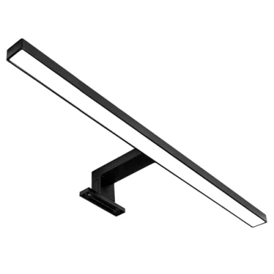 Image de lampe de miroir LED noire 50 cm I salle bain maquillage en saillie éclairage placard à pince blanc neutre 230V 650LM IP44 7W