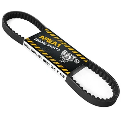 Image de Area1 Courroie de rechange 765 x 17,5 pour 50 cm3 compatible avec Speedfight 1 2 3 4 Jetforce Ludix Kisbee Streetzone TGB 101 Akros Bullet F409 Sky R50X Meteorit Lase Hook Hawk Pegasus