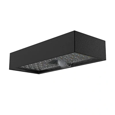 Image de VELAMP Applique murale LED solaire de 800 lumens avec détecteur mouvement. Noir